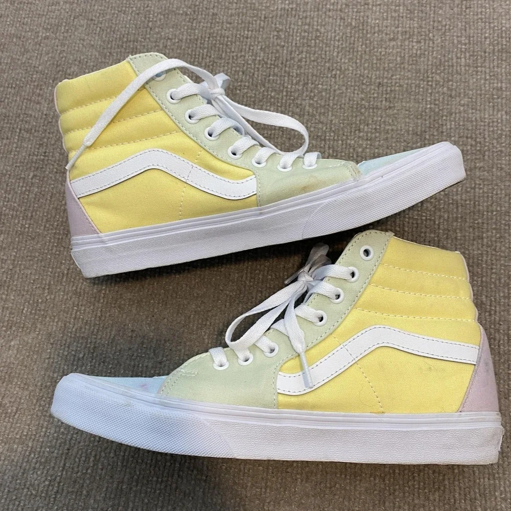 Vans Sk8-Hi Shoes Mens 9 Women 10.5 Multicolor Colorblock High Top Skate Sneaker